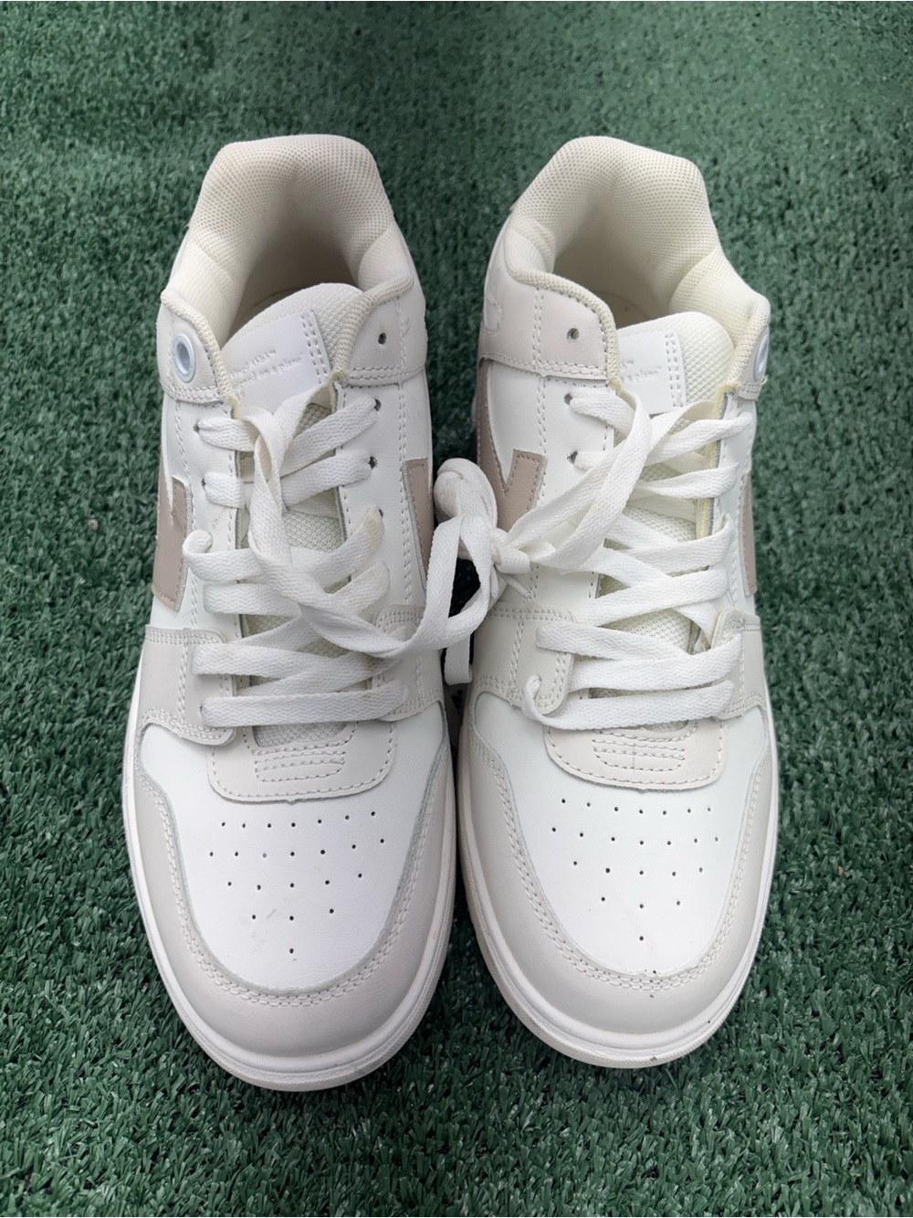 Off-White Men's Athletic Sneakers in White and Cream